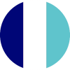Bleu marine / Blanc / Bleu turquoise clair