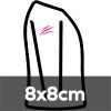Manche gauche 8x8cm